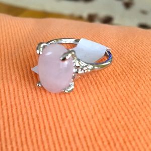 Light Pink Natural Quartz Ring 💍